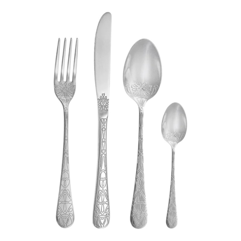 Service de 16 pces Etnica PDL, inox 18/10 avec pot carton beige  