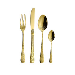 Service de 16 pces Etnica PVD GOLD, inox 18/10 avec pot carton beige  