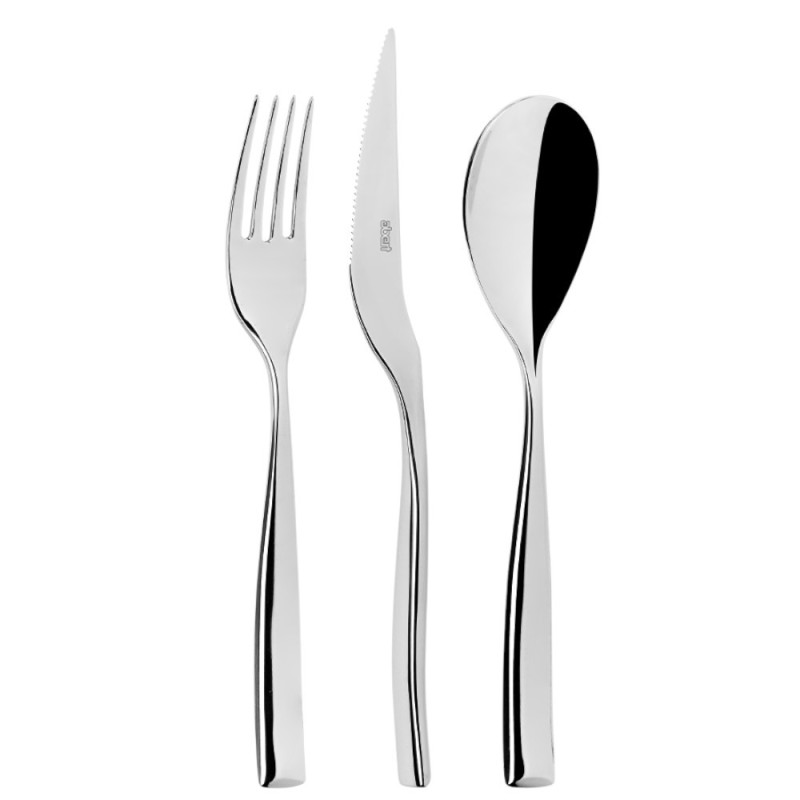 Service de 24 pcs Elegant, inox 18/10, épaisseur 4 mm 