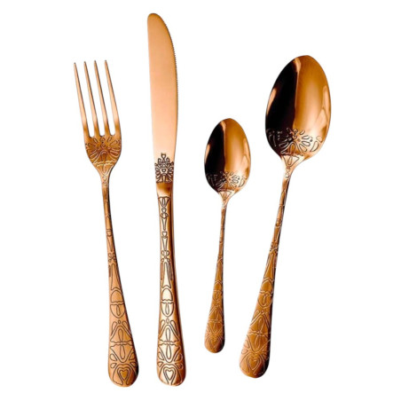 Service de 24 pcs Tattoo Cooper, inox 18/10, épaisseur 1,8 mm 