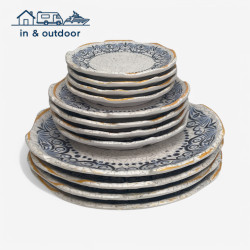 Pack 12 pièces Athena Rondes - 4 Personnes - 100 % mélamine