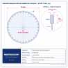 Plan technique coté – Disque diamant béton armé polyvalent Ø 450 mm – alésage 25,4 mm Montgascon®