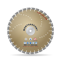 Disque diamant matériaux extra-durs Ø 450 mm – alésage 25,4 mm Montgascon®