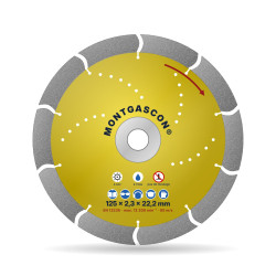 Disque diamant béton et pavés coupe rapide Ø 125 mm – alésage 22,2 mm Montgascon®
