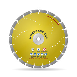 Disque diamant béton et pavés coupe rapide Ø 300 mm – alésage 20 mm Montgascon®