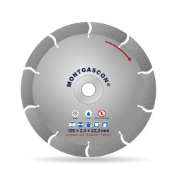 Disque diamant béton armé longue durée Ø 125 mm – alésage 22,2 mm Montgascon®