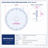 Plan technique coté – Disque diamant béton armé longue durée Ø 170 mm – alésage 22,2 mm Montgascon®