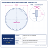 Plan technique coté – Disque diamant béton armé longue durée Ø 650 mm – alésage 25,4 mm Montgascon®