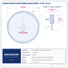 Plan technique coté – Disque diamant béton armé longue durée Ø 750 mm – alésage 60 mm Montgascon®