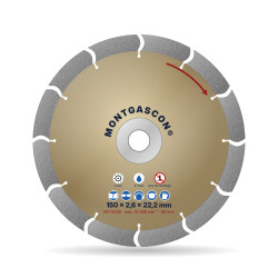 Disque diamant béton armé chantier Ø 150 mm – alésage 22,2 mm Montgascon®