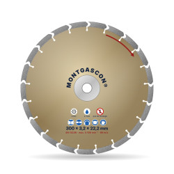 Disque diamant béton armé chantier Ø 300 mm – alésage 22,2 mm Montgascon®