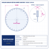 Plan technique coté – Disque diamant béton armé chantier Ø 400 mm – alésage 20 mm Montgascon®
