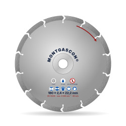 Disque diamant maçonnerie éco Ø 180 mm – alésage 22,2 mm Montgascon®