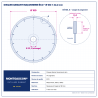 Plan technique coté – Disque diamant maçonnerie éco Ø 180 mm – alésage 22,2 mm Montgascon®