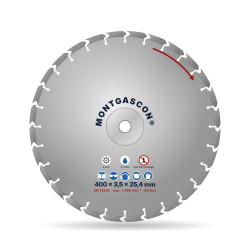 Disque diamant granit et pavés Ø 400 mm – alésage 25,4 mm Montgascon®