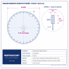 Plan technique coté – Disque diamant granit et pavés Ø 400 mm – alésage 25,4 mm Montgascon®