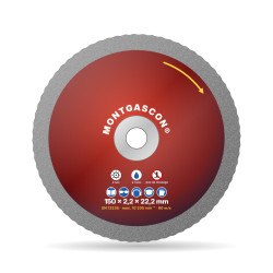 Disque diamant béton et granit coupe nette Ø 150 mm – alésage 22,2 mm Montgascon®