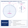 Plan technique coté – Disque diamant béton et granit coupe nette Ø 300 mm – alésage 20 mm Montgascon®