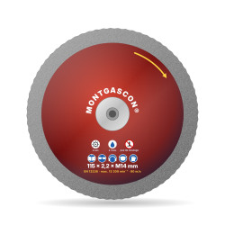 Disque diamant béton et granit coupe nette Ø 115 mm à flasque M14 Montgascon®
