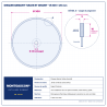 Plan technique coté – Disque diamant tuiles et granit Ø 300 mm – alésage 20 mm Montgascon®