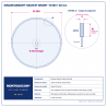 Plan technique coté – Disque diamant tuiles et granit Ø 350 mm – alésage 20 mm Montgascon®