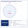 Plan technique coté – Disque carbure démolition et paysagisme Ø 300 mm – alésage 25,4 mm Montgascon®