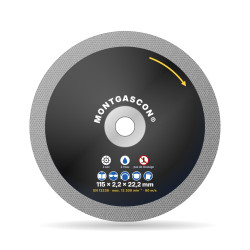 Disque diamant tous matériaux Ø 115 mm – alésage 22,2 mm Montgascon®