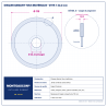 Plan technique coté – Disque diamant tous matériaux Ø 115 mm – alésage 22,2 mm Montgascon®