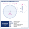 Plan technique coté – Disque diamant tous matériaux Ø 230 mm – alésage 22,2 mm Montgascon®