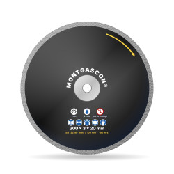 Disque diamant tous matériaux Ø 300 mm – alésage 20 mm Montgascon®