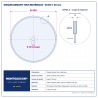 Plan technique coté – Disque diamant tous matériaux Ø 300 mm – alésage 20 mm Montgascon®