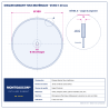 Plan technique coté – Disque diamant tous matériaux Ø 350 mm – alésage 20 mm Montgascon®