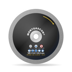 Disque diamant coupe et chanfrein des tubes PVC Ø 125 mm Montgascon®