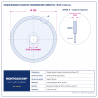Plan technique coté – Disque diamant coupe et chanfrein des tubes PVC Ø 125 mm Montgascon®