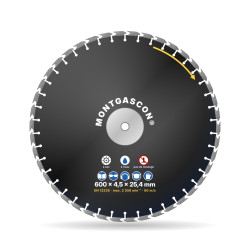 Disque diamant asphalte Ø 600 mm – alésage 25,4 mm Montgascon®