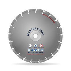 Disque diamant asphalte pour scie de sol Ø 300 mm – alésage 25,4 mm Montgascon®