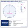 Plan technique coté – Disque diamant asphalte pour scie de sol Ø 600 mm – alésage 25,4 mm Montgascon®