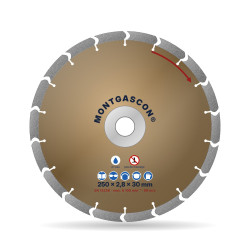Disque diamant granit pour scie à pont Ø 250 mm – alésage 30 mm Montgascon®