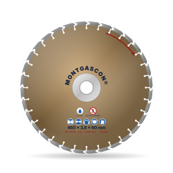 Disque diamant granit pour scie à pont Ø 450 mm – alésage 60 mm Montgascon®