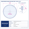 Plan technique coté – Disque diamant granit pour scie à pont Ø 650 mm – alésage 60 mm Montgascon®