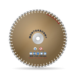 Disque diamant granit pour scie à pont Ø 800 mm – alésage 60 mm Montgascon®