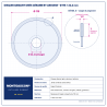 Plan technique coté – Disque diamant grès cérame et ardoise Ø 115 mm – alésage 22,2 mm Montgascon®