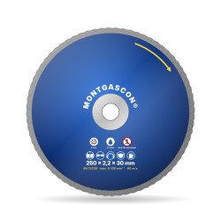 Disque diamant grès cérame et ardoise Ø 250 mm – alésage 30 mm Montgascon®