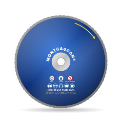 Disque diamant grès cérame et ardoise Ø 350 mm – alésage 30 mm Montgascon®