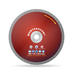 Disque diamant grès cérame extra-dur Ø 125 mm – alésage 22,2 mm Montgascon®