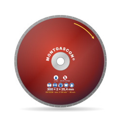 Disque diamant grès cérame extra-dur Ø 300 mm – alésage 25,4 mm Montgascon®