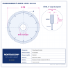 Plan technique coté – Fraise diamant à joints Ø 115 mm – largeur 4 mm Montgascon®