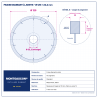 Plan technique coté – Fraise diamant à joints Ø 125 mm – largeur 8 mm Montgascon®