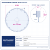 Plan technique coté – Fraise diamant à joints Ø 230 mm – largeur 6,4 mm Montgascon®