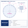 Plan technique coté – Fraise diamant à joints Ø 230 mm – largeur 10 mm Montgascon®